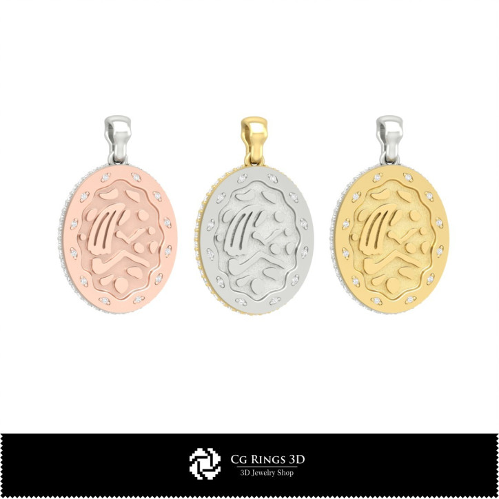 3D Women's Virgo Zodiac Pendant