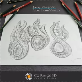 Boceto de broche - Diseño de joyas