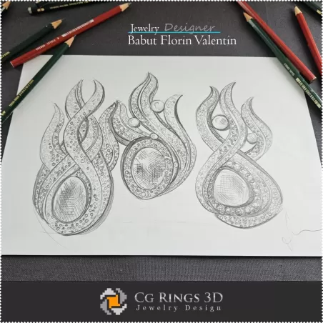 Boceto de broche - Diseño de joyas