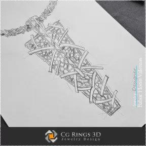 Boceto de colgante-Diseño de joyas