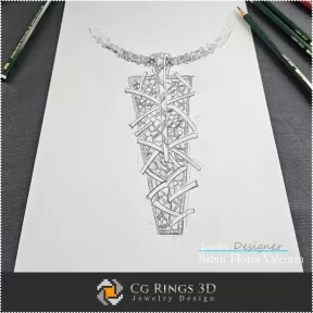 Croquis de Pendentif-Bijoux Design