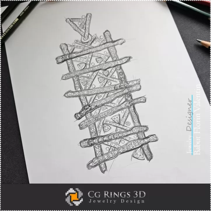 Schizzo di Ciondolo - Design di Gioielli