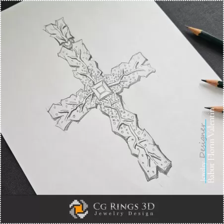 Anhänger-Skizze - Schmuckdesign