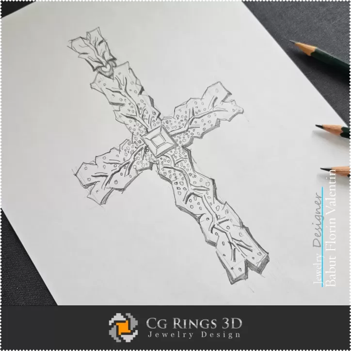 Anhänger-Skizze - Schmuckdesign