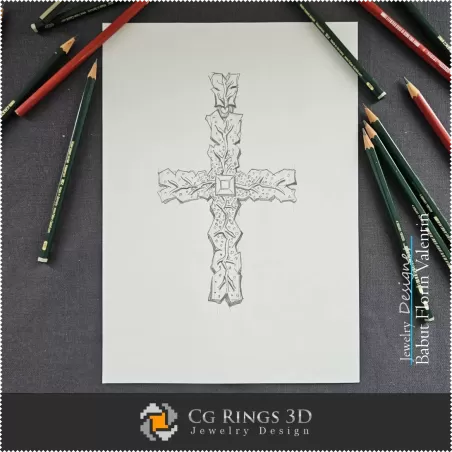 Boceto de colgante-Diseño de joyas