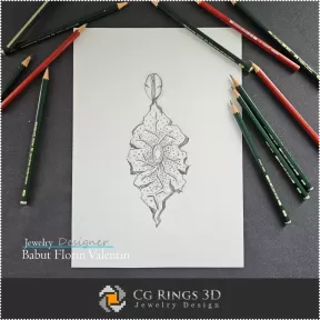 Croquis de Pendentif-Bijoux Design