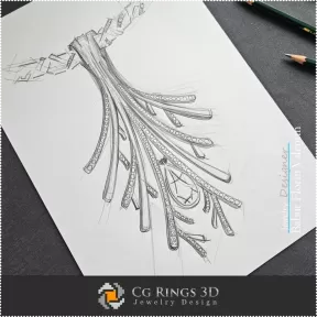 Croquis de Pendentif-Bijoux Design