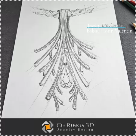 Croquis de Pendentif-Bijoux Design