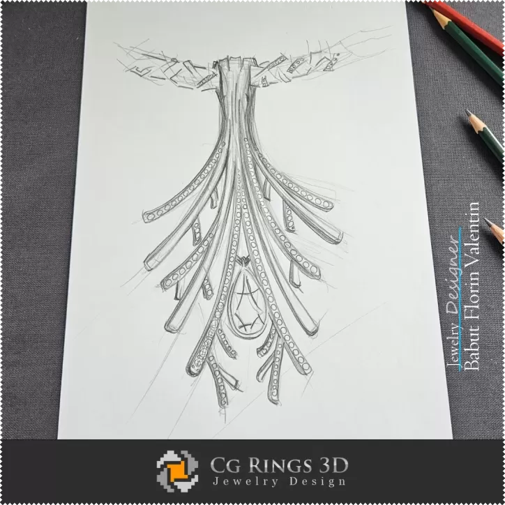 Boceto de colgante - Diseño de joyería Boceto de colgante - Diseño de joyería