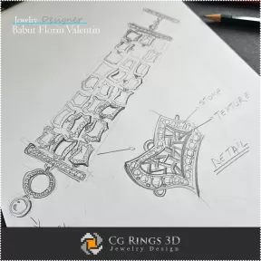 Boceto de pulsera - Diseño de joyas