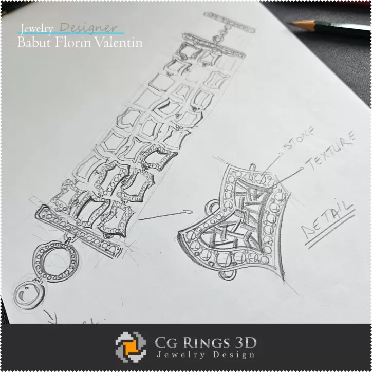 Boceto de pulsera - Diseño de joyas Boceto de pulsera - Diseño de joyas