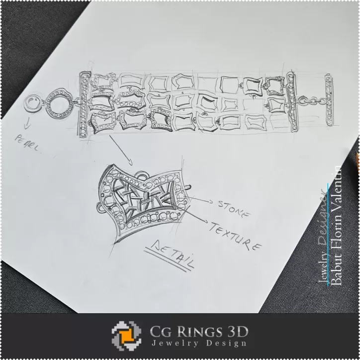 Boceto de pulsera - Diseño de joyas Boceto de pulsera - Diseño de joyas