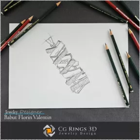 Boceto de colgante - Diseño de joyas