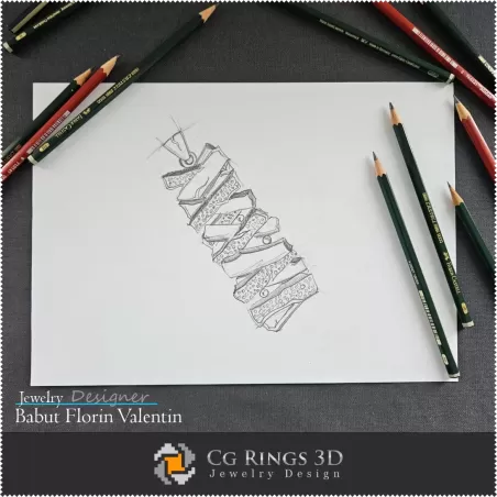 Boceto de colgante - Diseño de joyas