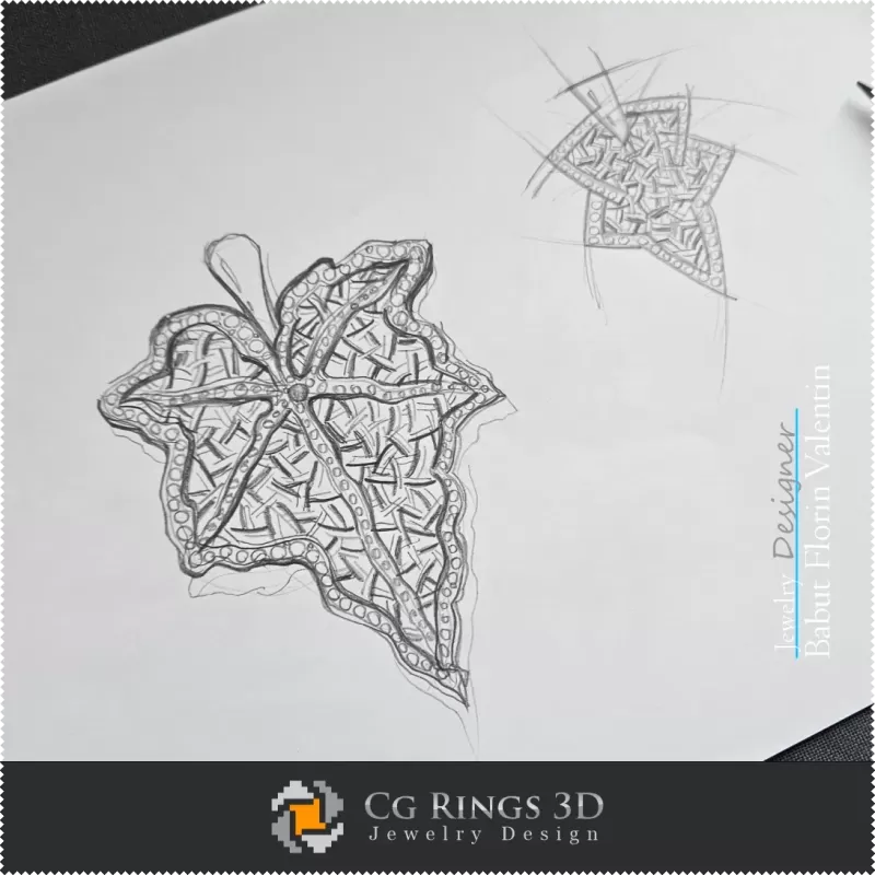 吊坠素描-珠宝设计