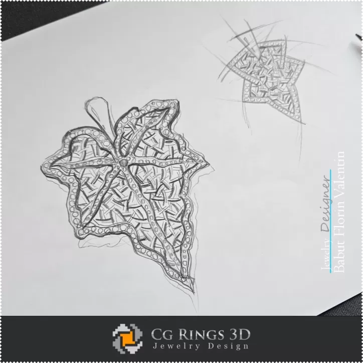 Anhänger-Skizze - Schmuckdesign