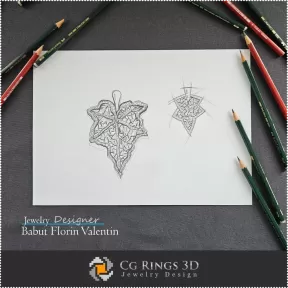 Boceto de Colgante - Diseño de Joyería
