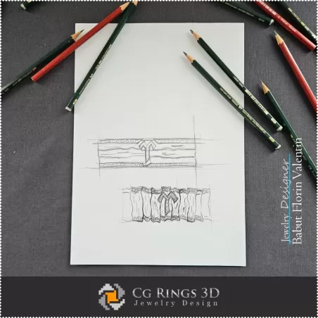 星座手链草图-珠宝设计