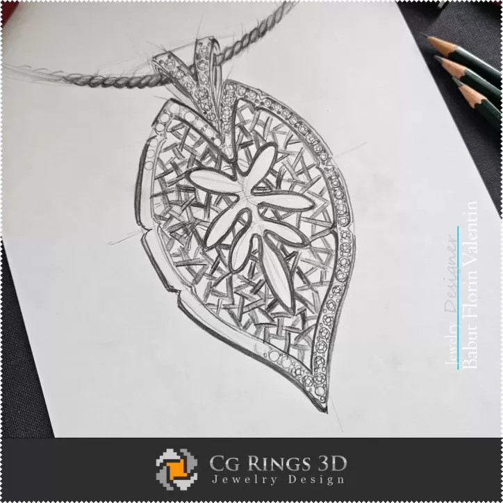 Croquis de Pendentif-Bijoux Design