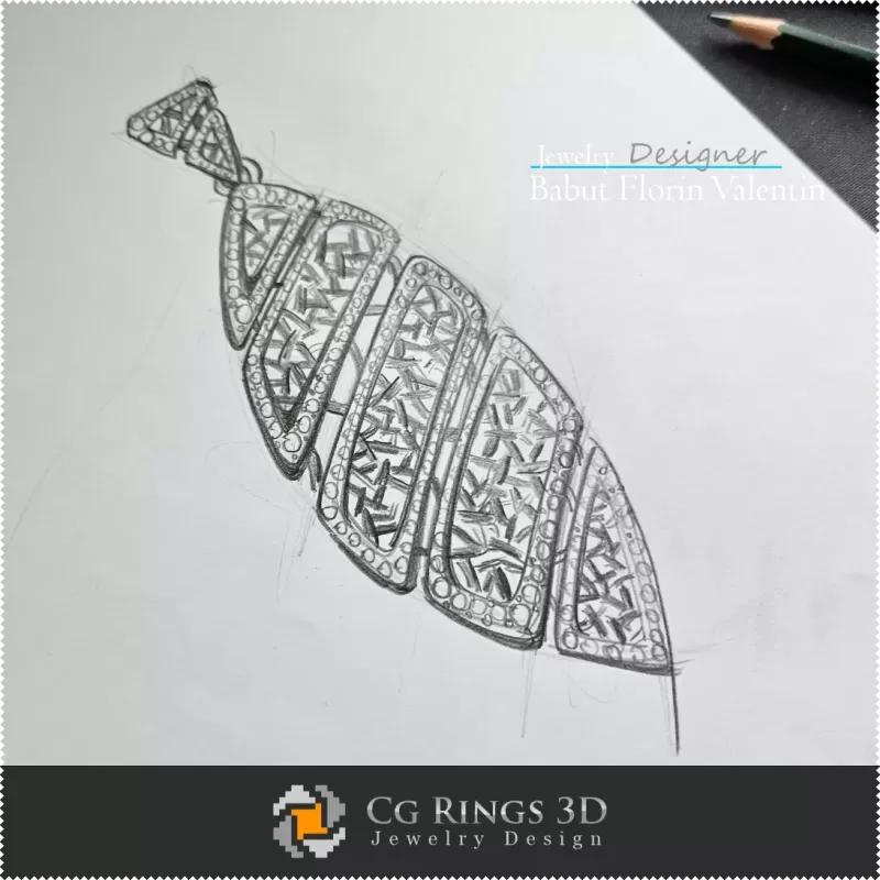 Boceto de colgante - Diseño de joyas