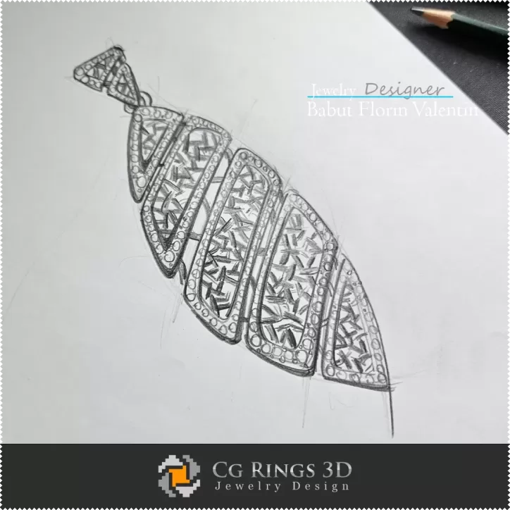 Croquis de Pendentif-Bijoux Design