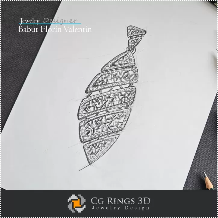 Anhänger-Skizze – Schmuckdesign