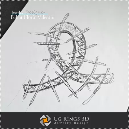 Croquis d'ornement de Cheveux