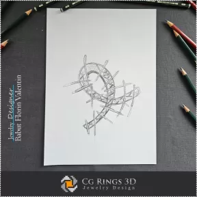 Boceto de Adorno para el Cabello - Diseño de Joyería