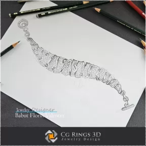 Mihaela Armband Skizze - Schmuckdesign