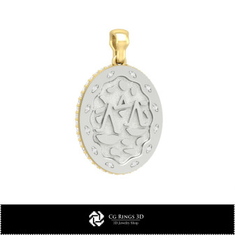 3D Women's Libra Zodiac Pendant Home,  Jewelry 3D CAD, Pendants 3D CAD , 3D Zodiac Pendants