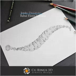 Mihaela Bracelet Sketch-Jewelry Design