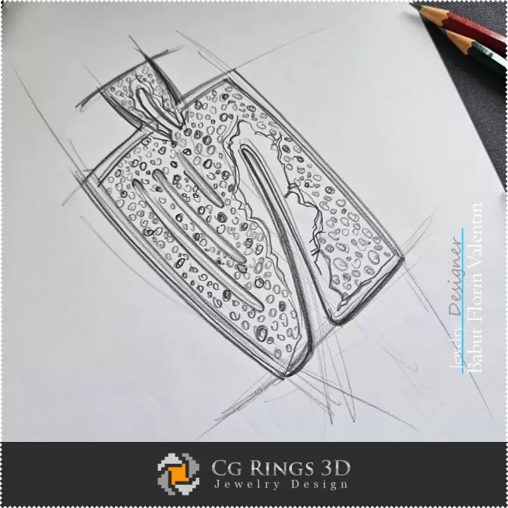 Croquis de Pendentif-Bijoux Design