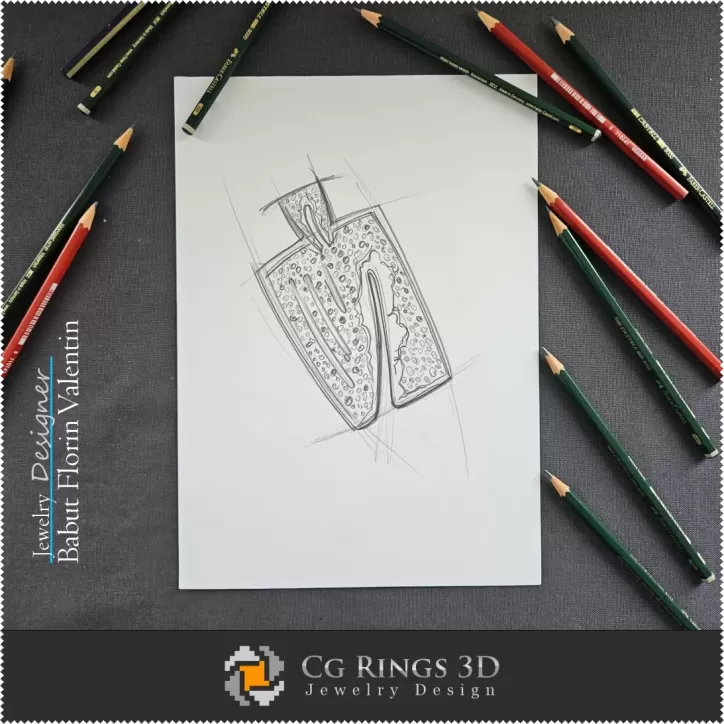 Anhänger Skizze - Schmuckdesign