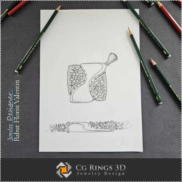 Conjunto de Bocetos de Joyería - Diseño de Joyería
