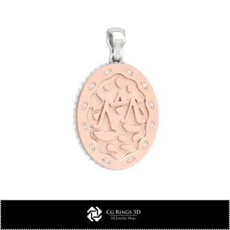 3D Women's Libra Zodiac Pendant Home, Bijoux 3D CAO, Pendentifs 3D CAO, Pendentifs du Zodiaque 3D