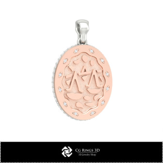 3D Women's Libra Zodiac Pendant Home,  Jewelry 3D CAD, Pendants 3D CAD , 3D Zodiac Pendants