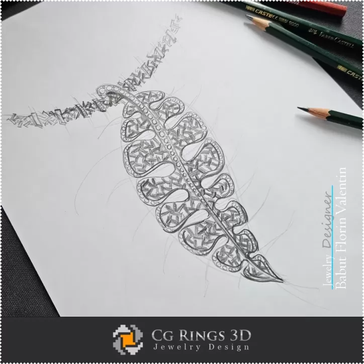 Croquis de Pendentif-Bijoux Design