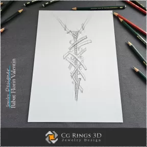 Sketch Pandative Dance - Design di Gioielli