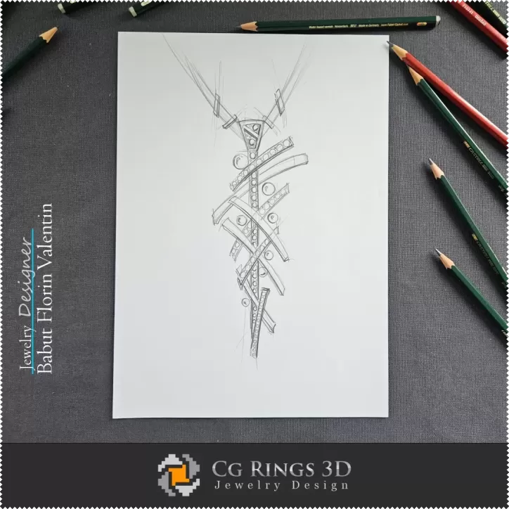 Sketch Pandative Dance - Design di Gioielli