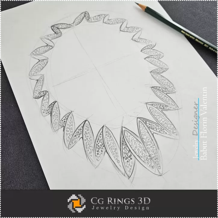 Necklace Sketch-Jewelry Design