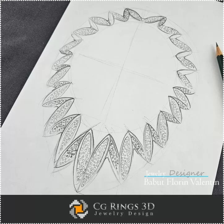 Halsketten-Skizze – Schmuckdesign