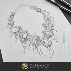 Boceto de Collar - Diseño de Joyas