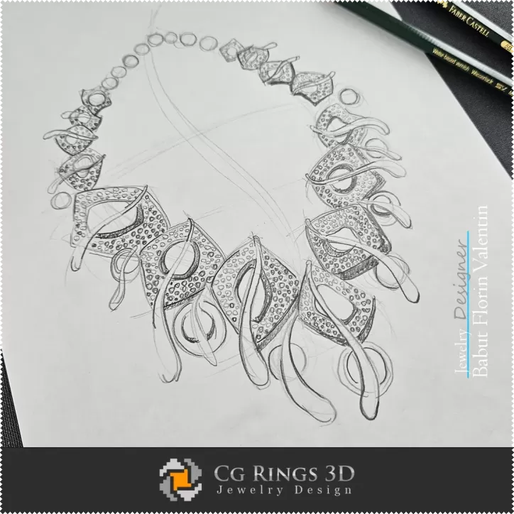 Necklace Sketch-Jewelry Design