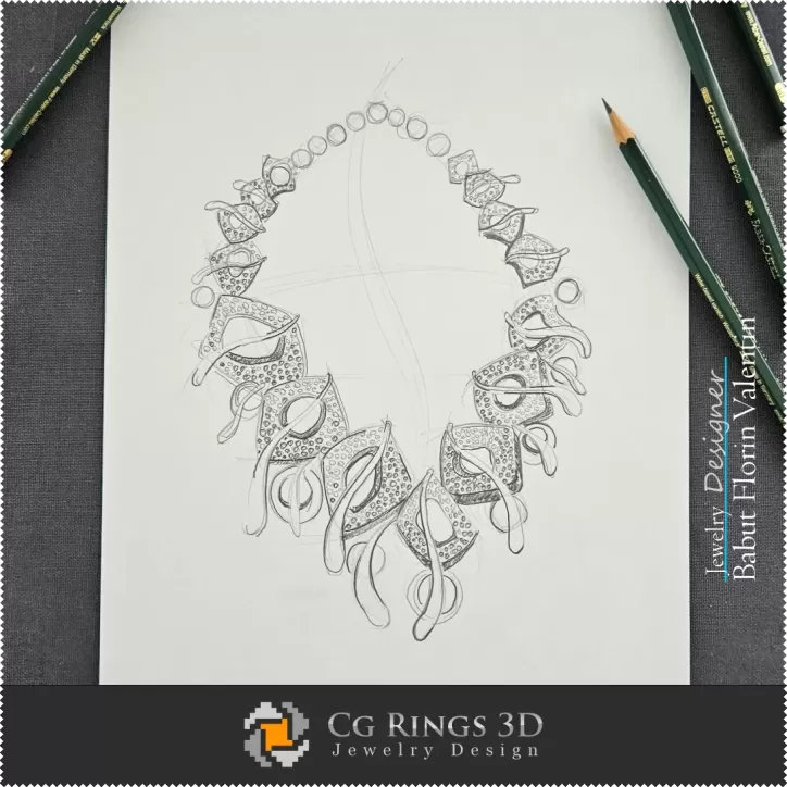 Croquis de Collier-Bijoux Design