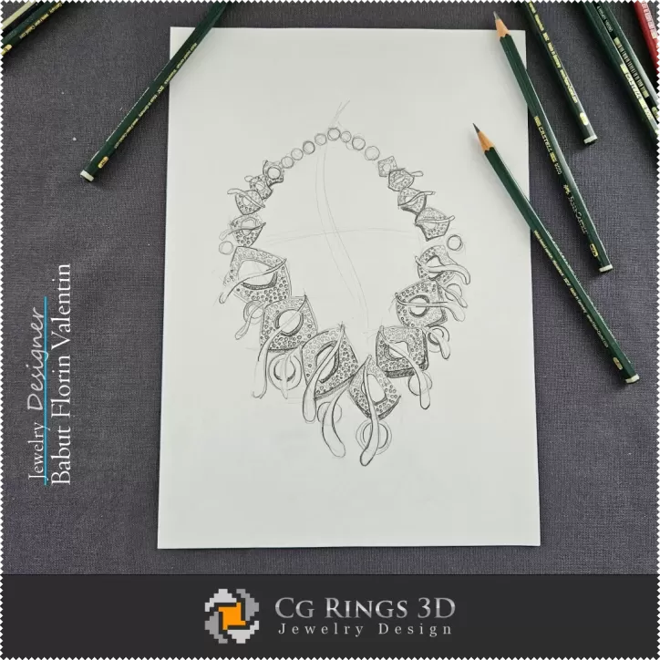 Croquis de Collier-Bijoux Design