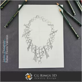 Croquis de Collier-Bijoux Design