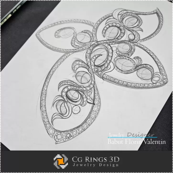 Croquis de Pendentif-Bijoux Design