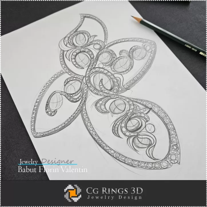 Boceto de colgante - Diseño de joyas
