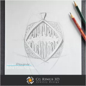 Boceto de colgante - Diseño de joyería