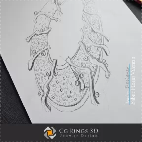 Boceto de colgante de lujo